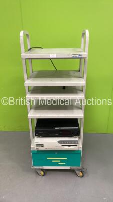 Smith and Nephew Stack Trolley with Sony UP-5600MDP Printer and Panasonic VHS Recorder