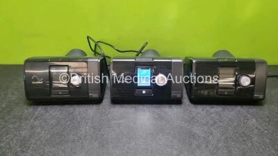 Job Lot Including 2 x ResMed Airsense 10 Elite CPAP Units and 1 x ResMed Airsense 10 Autoset CPAP Unit (All Power Up with Stock Power Stock Power Not Included) *SN 23183338319 / 23192215451 / 23181242018*