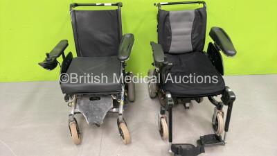 1 x Invacare Spectra XTR2 Motorised Wheelchair and 1 x Invacare Mirage Motorised Wheelchair - No Foot Rests (Both Tested Working)