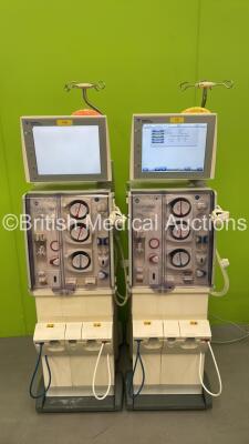 2 x Fresenius Medical Care 5008 Cordiax Dialysis Machines with 2 x Power Supplies - Software Version 4.57 - Running Hours 28809 *Mfd Both 2015 (Both Power Up, 1 with Blank Screen and Alarm) *SN 5VEAEX66 / 5VEAEA24*