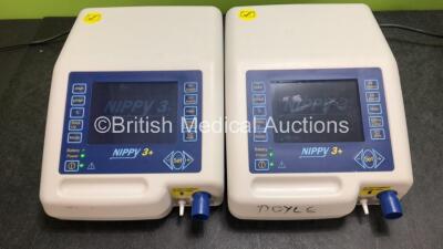 Job Lot Including 1 x Respironics CoughAssist Unit and 2 x B & D Electromedical Nippy 3+ Ventilators (All Power Up) *SN 2018-31437 / 2018-31429 / 014290* - 3