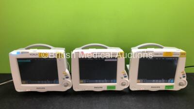 3 x Philips IntelliVue MP30 Patient Monitors (All Power Up) *SN DE62235270 / DE62230508 / DE72894524*