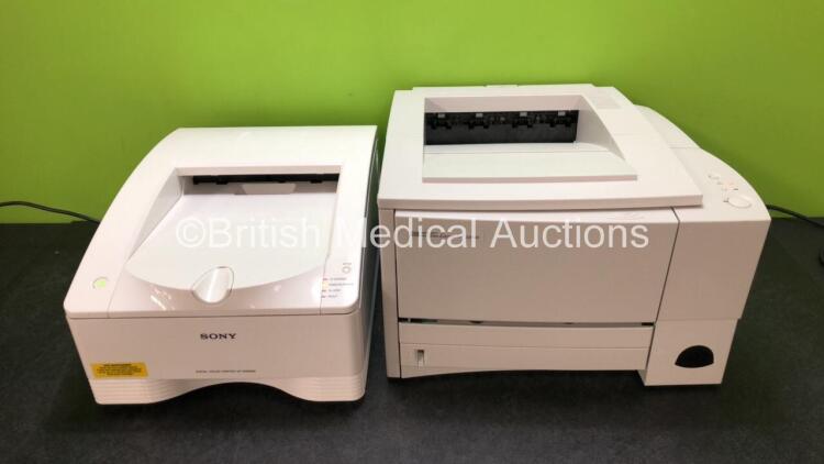 Hewlett Packard LaserJet 2200D Printer (Powers Up - Excellent Condition) and 1 x Sony UP-DR80MD Digital Color Printer (Powers Up) *SN 93199 / FRFRD13810*