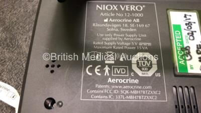 Niox Vero Aerocrine AB 12-1000 Airway Monitor with Handpiece and Power Supply in Box (Powers Up) *SN 060200503* - 6