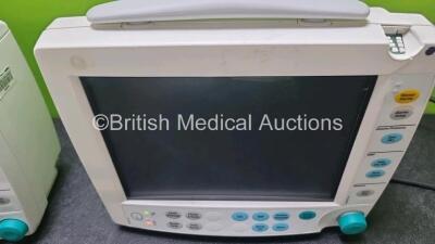 Job Lot Including 1 x GE Datex-Ohmeda F-FMW-00 Patient Monitor (Powers Up) and 3 x GE Datex-Ohmeda F-FM-00 Patient Monitor (All Power Up 2 x with Blanks Screen All with Damage to Casing - See Photos) *SN 6489575 / 6269354 / 6961781 / 6489622* - 7