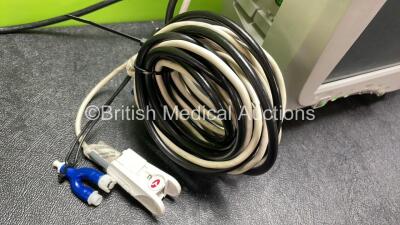 Charter Kontron VitaLogik 4000 Monitor Including ECG/Resp, NIBP, EtCO2, Temp 1, Temp 2, SpO2 and Printer Options with 1 x SpO2 Finger Sensor and 1 x NIBP Hose (Powers Up with Missing Printer Cover-See Photo) *SN 9923579100001* - 4