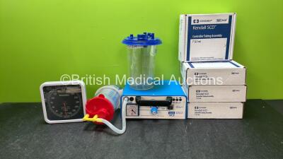 Mixed Lot Including 1 x SAM 420LX Suction Unit with Cup (Powers Up) 1 x Welch Allyn Meter, 1 x Medi Vac Cup and 4 x Kendall REF 9528 Tubings *SN 229209*