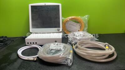 Mixed Lot Including 1 x GE C1-CPU B80 Monitor Unit, 1 x GE D19KT Display Monitor (Both Power Up) Various Hoses *SN DTL471K3020, SED12374182GA*