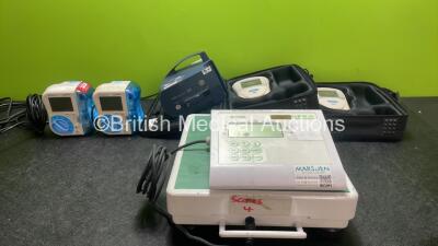 Mixed Lot Including 1 x PARI Turbo Boy SX Nebulizer (Powers Up) 2 x Abbot Free GO Pumps (Both Power Up) 2 x Roche Coaguchek S Coagulation Meters (Both Untested Due to Missing Batteries) 1 x Marsden Weighing Scales (Untested)