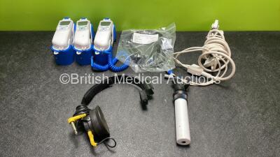 Mixed Lot Including 3 x Covidien Genius 2 Thermometers with Base Units, 1 x LSU DC Power Supply, 1 x Smiths Medical Logical MX960 Modular Transducer, 1 x Keeler Vista Otoscope and Telephonics Single Sided Headphone