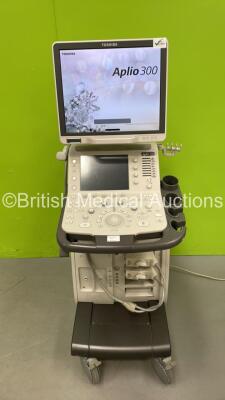 Toshiba Aplio 300 Platinum TUS-A300 Flat Screen Ultrasound Scanner *S/N NC51632535* **Mfd 03/2016** Software Version AB_V6.70*R101 with 1 x Transducer / Probe (PVT-770RT) (Powers Up with 3 PIn Plug - Adaptor Not Included)