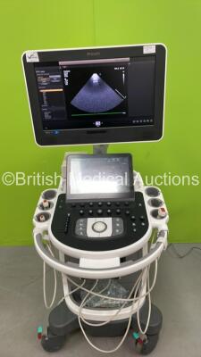 Philips Affiniti 70 Flat Screen Ultrasound Scanner Ref 989605416151 Software Version 2.0.3.398 *S/N US916F0350* **Mfd 2016** with 3 x Transducer / Probes (1 x Philips S5-1 - Some Head Damage, See Photo 1 x Philips S8-3 and 1 x Philips S12-4) and Sony UP-