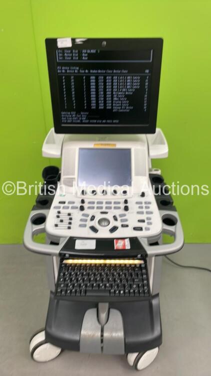 GE Vivid E9 Flat Screen Ultrasound Scanner *Mfd 08/2012* (Powers Up - HDD Removed) *SN VE93918*