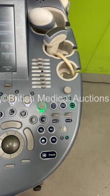 GE Voluson E6 Flat Screen Ultrasound Scanner *S/N D59852* Software Version EC200 (13.0.6.254) with 3 x Transducers / Probes (RAB4-8-D Ref H8651MP / C1-5-D Ref 5261135 *Mfd 2014* and RIC5-9-D Ref H48651MS *Mfd 2019), Sony UP-D897 Digital Graphic Printer an - 6