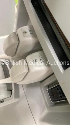 Philips iU22 Flat Screen Ultrasound Scanner on E.2 Cart *S/N 02RPX9* **Mfd 10/2007** with 2 x Transducers / Probes (L17-5 and L12-5) (HDD REMOVED - Missing Dials / Switches) - 7