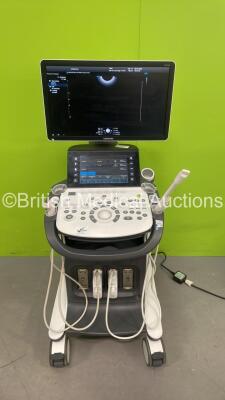 Samsung HS70A Flat Screen Ultrasound Scanner *S/N S11FM3HH500002W* **Mfd 2016** Software Version 2.00.00.0920 with 2 x Transducers / Probes (CA1-7A and EA2-11B) and Sony UP-D897 Digital Graphic Printer (Powers Up - Missing Rear Door Trim - See Pictures) * - 2