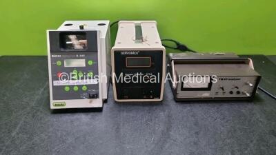 Mixed Lot Including, 1 x Buchi Melting Point B-545 Unit (Powers Up) 1 x Servomex 570A Oxygen Analyzer and 1 x Bedfont TM40 Analyzer *SN 5707112694B*