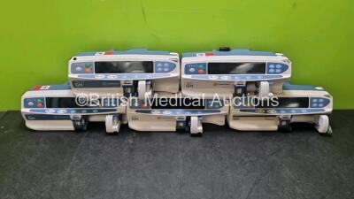 Job Lot Including 2 x Carefusion Alaris GH Syringe Pumps, 2 x Carefusion Alaris Plus GH Syringe Pumps and 1 x Cardinal Health Alaris GH Syringe Pump (1 x Pump with Missing Casing and 1 x with Crack In Casing See Photo) *SN 135130694 / 8002878382 / 8002143