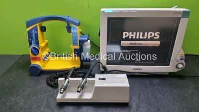 Mixed Lot Including 1 x IntelliVue MP70 Patient Monitor (Powers Up) 1 x LSU Laerdal Suction unit (Powers Up, Damage to Casing - See Photo) and 1 x Welch Allyn 767 Series Wall Mounted Ophthalmoscope / Otoscope with 2 x Handles (Powers Up) *SN 78230787749 /