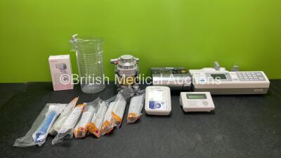 Mixed Lot Including 1 x Ohmeda Fluotec 3 Halothane Vaporizer, 1 x Jumper Non Contact Thermometer, 1 x ResMed S9 AutoSet CS-A CPAP Unit, 1 x Canafusion CA-3000 Pump, 1 x Omron M1 Digital BP Meter, 1 x Omron M2 Digital BP Meter and 7 x Pro Act Adult Laryngo