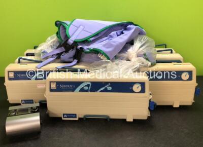 Mixed Lot Including 7 x Nimbus Arjohuntleigh Mattress Pumps, 1 x ResMed S9 Autoset CPAP Unit and 3 x Arjohuntleigh Slings *in cage*