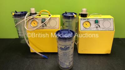 2 x Oxy-Litre Victor-Vac Suction Pumps with 3 x Cups (No Power)