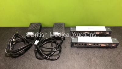 Job Lot Including 2 x Sonosite P09823-05 Power Supplies and 2 x Sonosite P10401-02 M Series Mini-Dock Docking Units