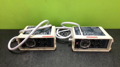 2 x Smiths Pneupac ventiPAC 200D Ventilators with 2 x Hoses