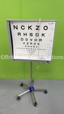 Sussex Vision Chart on Stand (Unable to Power Test Due to Cut Power Supply) *S/N 0606344*