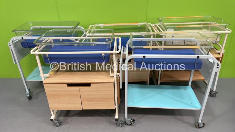 5 x Hill-Rom Bedside Infant Cot with Mattresses