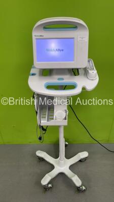 Welch Allyn 6000 Series Vital Signs Monitor on Stand (Powers Up with Faulty Touch Screen)