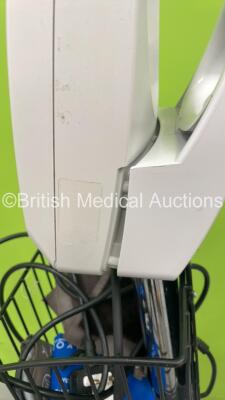 3 x Welch Allyn SPOT VItal Signs Monitors on Stands (All Power Up, 1 Damaged Casing-See Photo)*SN NA* - 5