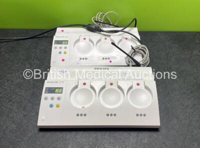 2 x Philips Avalon CTS Fetal Transducer System (Both Power Up)