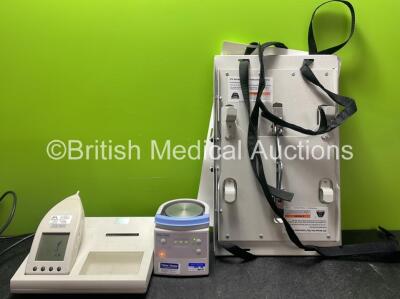 Mixed Lot Including 1 x Interacoustics REF MTP10 Screening Tympanometer with 1 x AC Power Supply (No Power with Missing Cover-See Photo) 1 x Fisher & Paykel MR850AEK Respiratory Humidifier Unit (Powers Up) 1 x Ferno 274 Series Pac Rac Platform