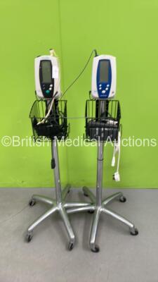 1 x Welch Allyn SPOT Vital Signs Monitor on Stand and 1 x Welch Allyn 420 Series Vital Signs Monitor on Stand (Both Power Up) *S/N 200204382 / 200802212*