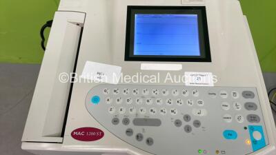 GE MAC 1200ST ECG Machine on Stand (Powers Up) *S/N 550050734* - 2