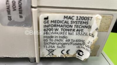 GE MAC 1200ST ECG Machine on Stand (Powers Up) *S/N 550050734* - 4