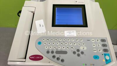 GE MAC 1200ST ECG Machine on Stand (Powers Up) *S/N 550063342* - 2