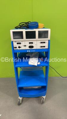 Covidien Force Triad Electrosurgical / Diathermy Unit on Stand with 2 x Footswitches (Draws Power - Blank Screen) *S/N T4A39152EX*