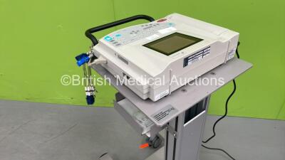 GE MAC 1200ST ECG Machine on Stand with 10 Lead ECG Leads (Powers Up) *S/N 550050740* - 3