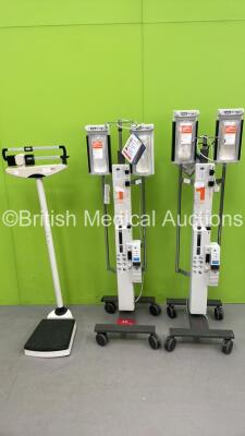 2 x Smiths Medical Level 1 H-1200 Fast Flow Fluid Warmers (Boht Power Up) and 1 x Seca Stand on Weighing Scales