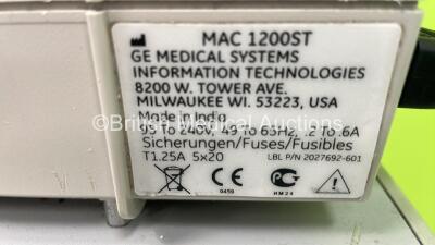 GE MAC 1200ST ECG Machine on Stand (Powers Up) *S/N 550063637* - 4