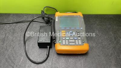 Fluke 199 Scopemeter Software Version V04.08 with 1 x AC Power Supply (Powers Up) *SN DM7620074*