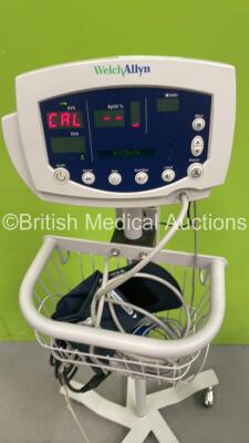 3 x Welch Allyn 53N00 Vital Signs Monitors on Stands (All Power Up) - 3