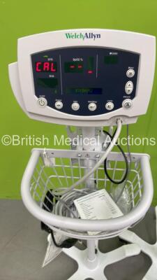 3 x Welch Allyn 53N00 Vital Signs Monitors on Stands (All Power Up) - 4