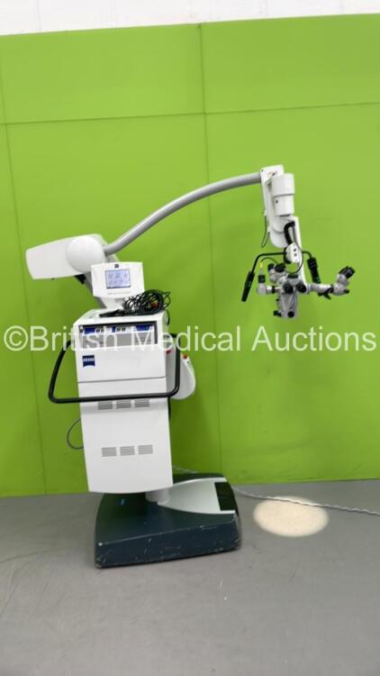 Zeiss OPMI Vario Triple Operated Surgical Microscope Firmware 3.0 with 3 x f170 Binoculars, 4 x 10x Eyepieces, 2 x 12,5x Eyepieces, Zeiss MediLive Advanced Digital Camera Control Unit and Zeiss Superlux 300 Light Source on Zeiss NC 33 System (Powers Up wi