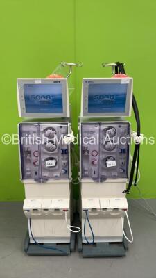 2 x Fresenius Medical Care 5008 Cordiax Dialysis Machines - Software Version 4.58 - Running Hours 38616 / 30321 (Both Power Up ) - 2