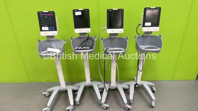 4 x Mindray VS-900 Vital Signs Monitors on Stands with Selection of Leads (All Power Up) *A/N 200 20 044 / 200 21 1199 / 200 20 0546 / 200 21 1195*