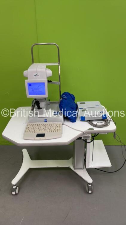 Zeiss IOL Master 500 Ref 1692-983 Version 7.7.4.0326 with Test Eye on Motorized Table (Powers Up) *S/N 1105041* ***IR26***