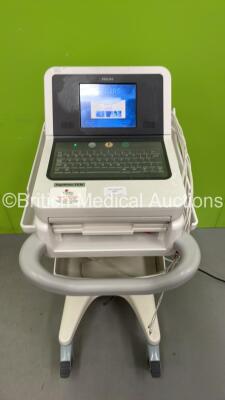 Philips PageWriter TC20 ECG Machine on Stand with 10 Lead ECG Leads (Powers Up with Frozen Display)